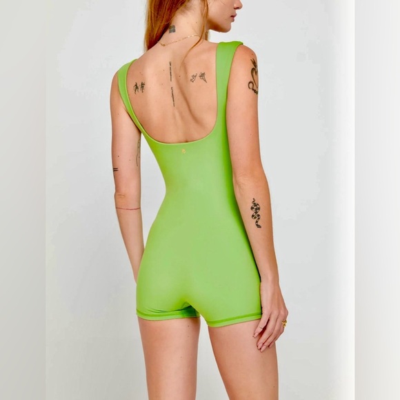 NWT Spiritual Gangster Green Salem Short Bodysuit Yoga Women Size Medium - Picture 2 of 7